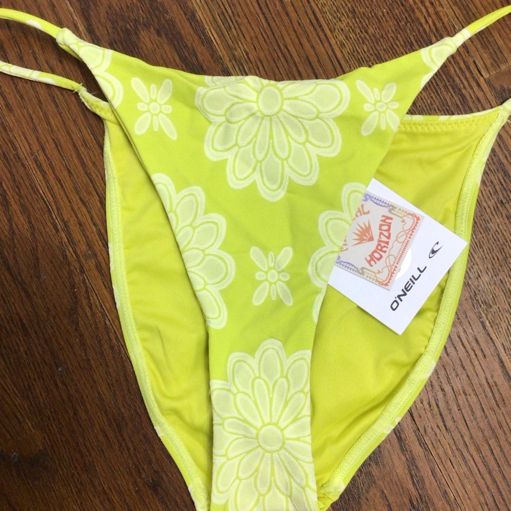 NWT O'Neill lime Floral Bikini Bottom womens Small